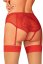 Otvorené nohavičky s popruhmi na pančuchy Dagmarie - Veľkosť: XS/S, Farba: Červená
