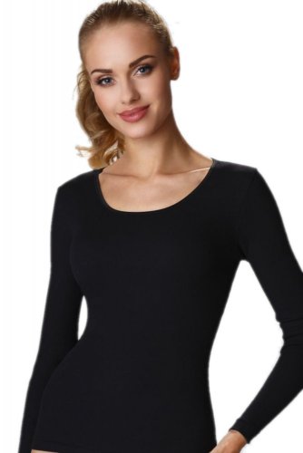 Tričko s dlhým rukávom Irene - ČIERNE - Veľkosť: S, Farba: Čierna