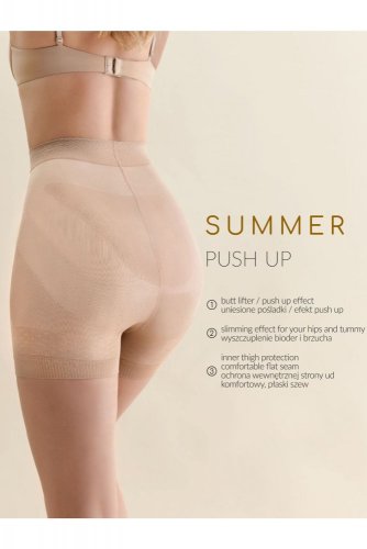 Tvarujúce nohavičky Summer Push-up 50 den - ČIERNE - Veľkosť: XL, Farba: Čierna