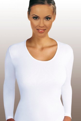 Tričko s dlhým rukávom Lena plus size - Veľkosť: 2XL, Farba: Biela