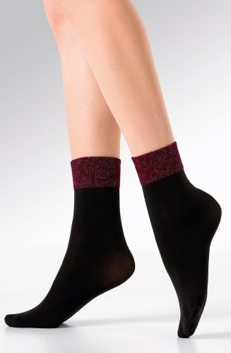 Silonkové ponožky Lex - Veľkosť: One Size, Farba: Čierna / Zelená