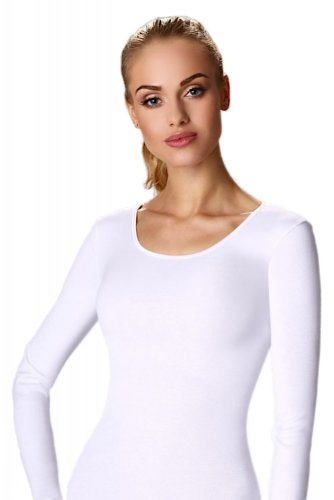 Tričko s dlhým rukávom Irene plus size - BIELE - Veľkosť: 2XL, Farba: Biela